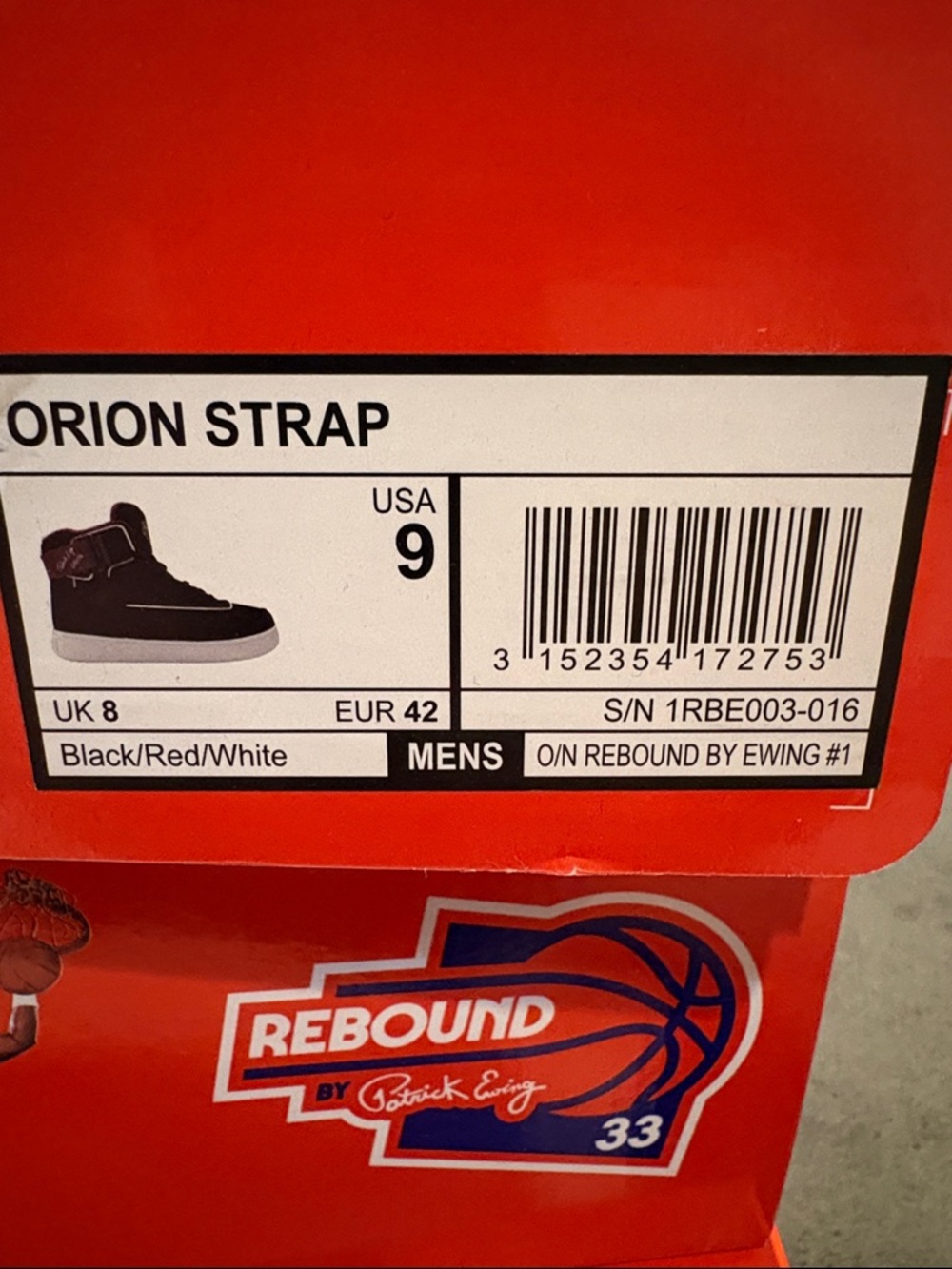 Rebound Orion Strap Men's Sneakers - Black/Red/White